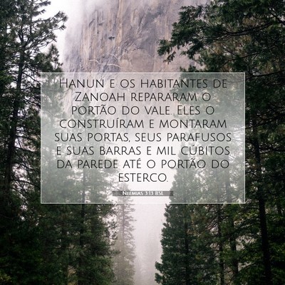 Neemias 3:13 Versículo Bíblico Explicado