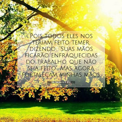Neemias 6:9 BSL Imagem do Versículo Bíblico