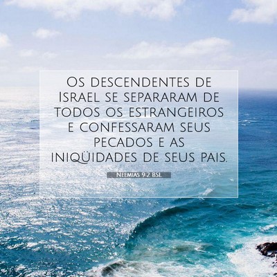 Neemias 9:2 BSL Imagem do Versículo Bíblico