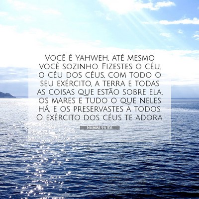 Neemias 9:6 BSL Imagem do Versículo Bíblico