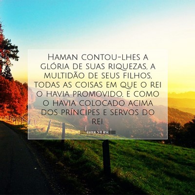 Ester 5:11 BSL Imagem do Versículo Bíblico