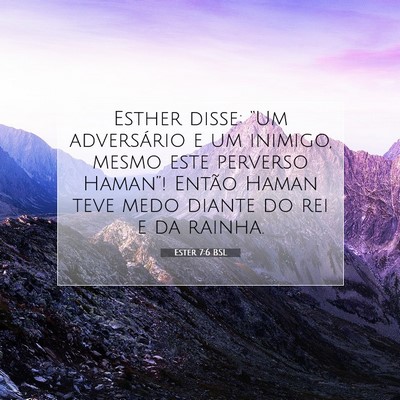 Ester 7:6 BSL Imagem do Versículo Bíblico