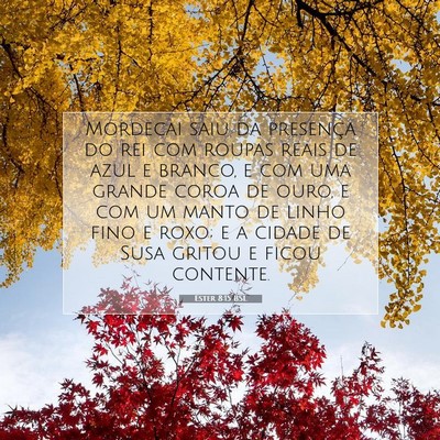 Ester 8:15 BSL Imagem do Versículo Bíblico