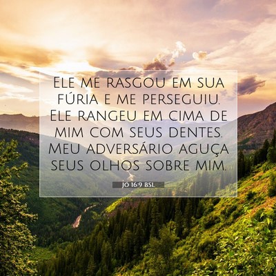 Jó 16:9 Versículo Bíblico Explicado