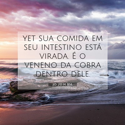 Jó 20:14 BSL Imagem do Versículo Bíblico