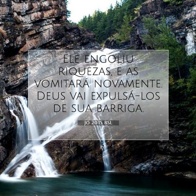 Jó 20:15 BSL Imagem do Versículo Bíblico