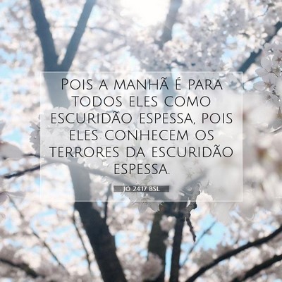Jó 24:17 Versículo Bíblico Explicado