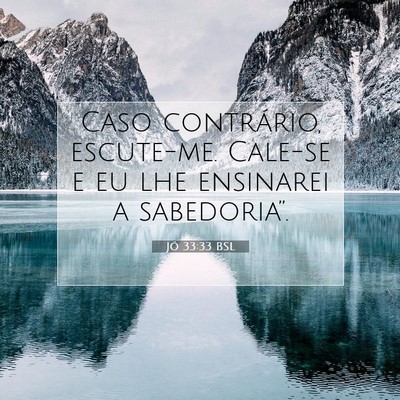 Jó 33:33 BSL Imagem do Versículo Bíblico