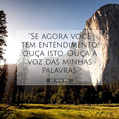 Jó 34:16 Versículo Bíblico Explicado