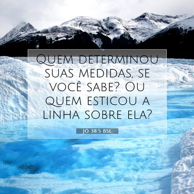 Jó 38:5 BSL Imagem do Versículo Bíblico