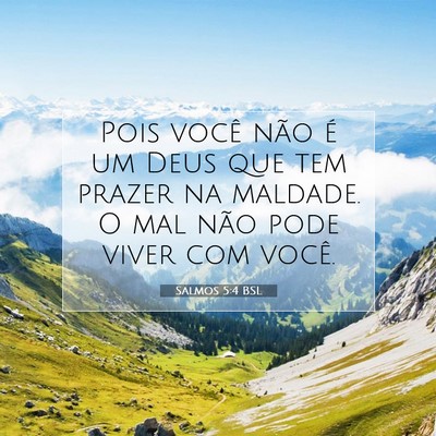 Salmos 5:4 BSL Imagem do Versículo Bíblico