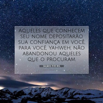 Salmos 9:10 BSL Imagem do Versículo Bíblico