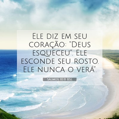 Salmos 10:11 BSL Imagem do Versículo Bíblico