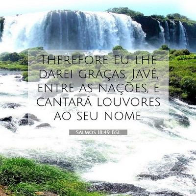 Salmos 18:49 BSL Imagem do Versículo Bíblico