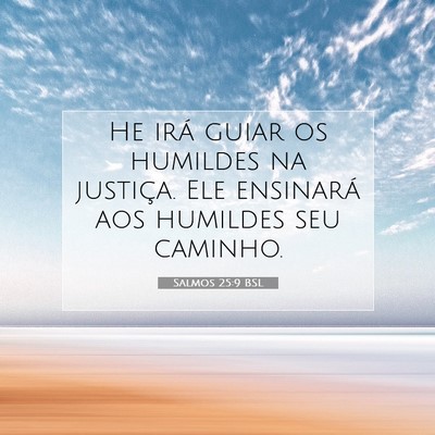 Salmos 25:9 BSL Imagem do Versículo Bíblico
