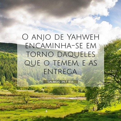 Salmos 34:7 BSL Imagem do Versículo Bíblico
