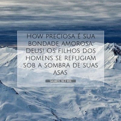 Salmos 36:7 BSL Imagem do Versículo Bíblico