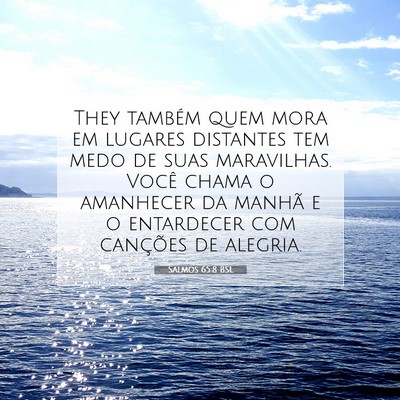 Salmos 65:8 Versículo Bíblico Explicado