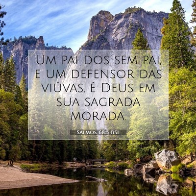 Salmos 68:5 BSL Imagem do Versículo Bíblico