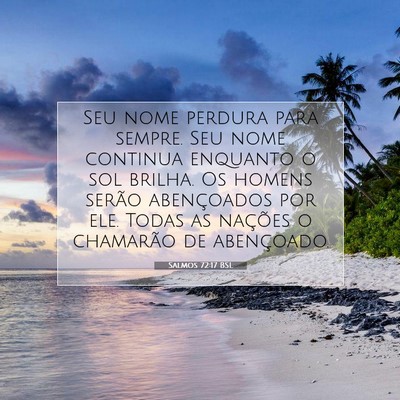 Salmos 72:17 BSL Imagem do Versículo Bíblico
