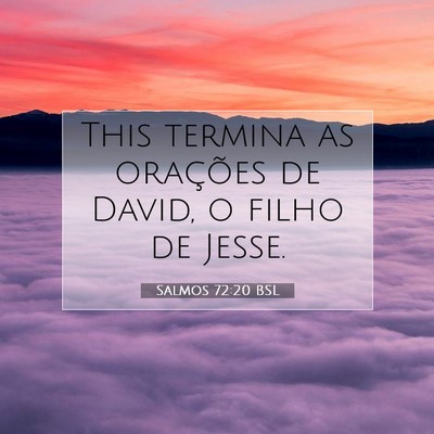 Salmos 72:20 Versículo Bíblico Explicado