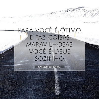 Salmos 86:10 BSL Imagem do Versículo Bíblico