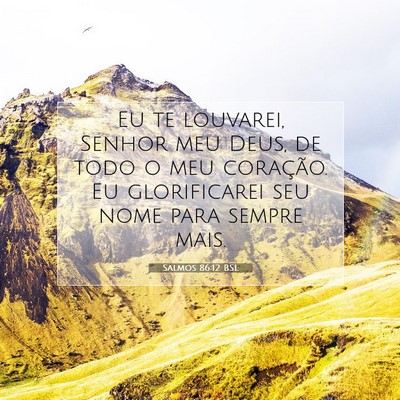 Salmos 86:12 BSL Imagem do Versículo Bíblico