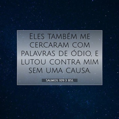 Salmos 109:3 Versículo Bíblico Explicado