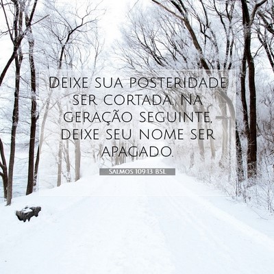 Salmos 109:13 Versículo Bíblico Explicado