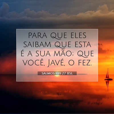 Salmos 109:27 Versículo Bíblico Explicado