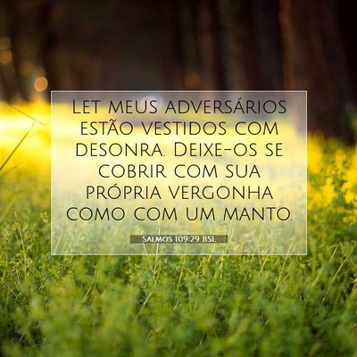 Salmos 109:29 Versículo Bíblico Explicado