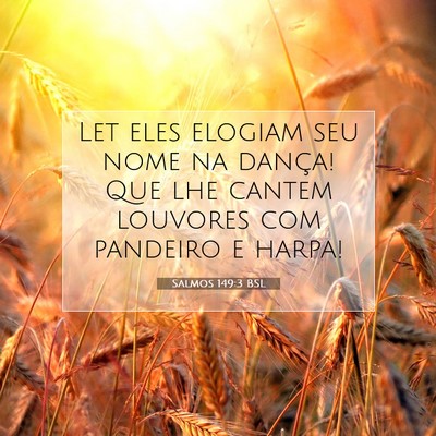 Salmos 149:3 BSL Imagem do Versículo Bíblico
