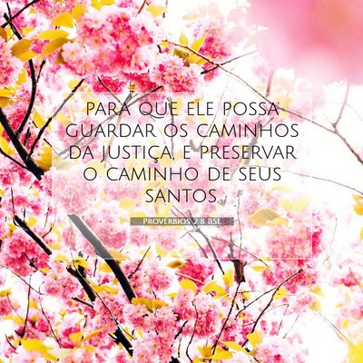 Provérbios 2:8 BSL Imagem do Versículo Bíblico