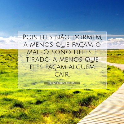 Provérbios 4:16 BSL Imagem do Versículo Bíblico