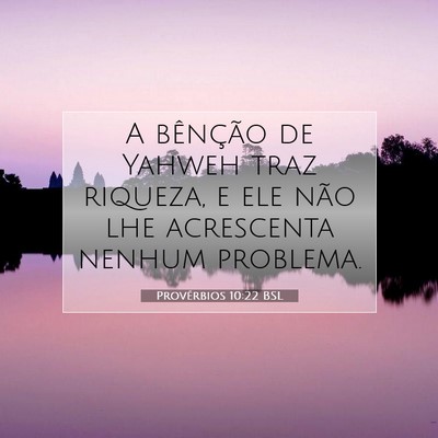 Provérbios 10:22 BSL Imagem do Versículo Bíblico
