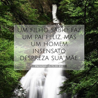 Provérbios 15:20 BSL Imagem do Versículo Bíblico