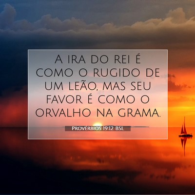 Provérbios 19:12 BSL Imagem do Versículo Bíblico