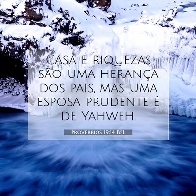 Provérbios 19:14 BSL Imagem do Versículo Bíblico