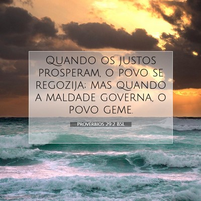 Provérbios 29:2 BSL Imagem do Versículo Bíblico