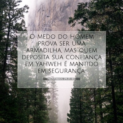 Provérbios 29:25 BSL Imagem do Versículo Bíblico