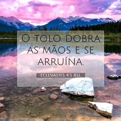Eclesiastes 4:5 Versículo Bíblico Explicado