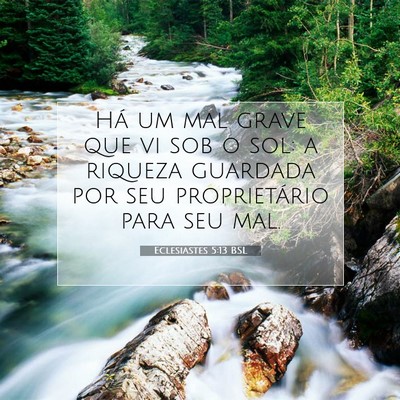 Eclesiastes 5:13 BSL Imagem do Versículo Bíblico