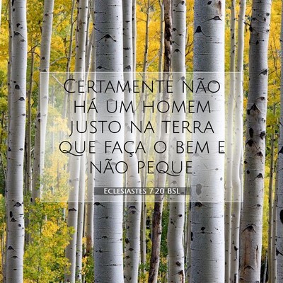 Eclesiastes 7:20 BSL Imagem do Versículo Bíblico