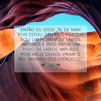 Isaías 6:5 BSL Imagem do Versículo Bíblico