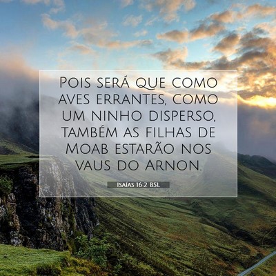 Isaías 16:2 BSL Imagem do Versículo Bíblico