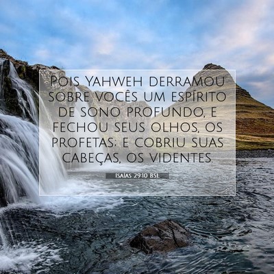 Isaías 29:10 BSL Imagem do Versículo Bíblico