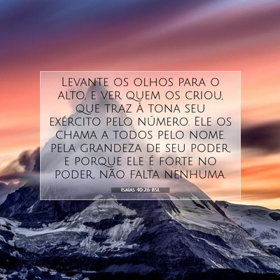 Isaías 40:26 BSL Imagem do Versículo Bíblico