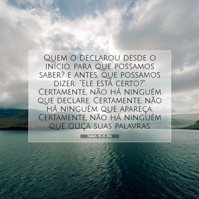 Isaías 41:26 Versículo Bíblico Explicado