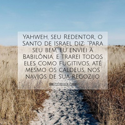 Isaías 43:14 BSL Imagem do Versículo Bíblico