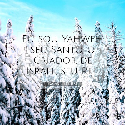 Isaías 43:15 BSL Imagem do Versículo Bíblico